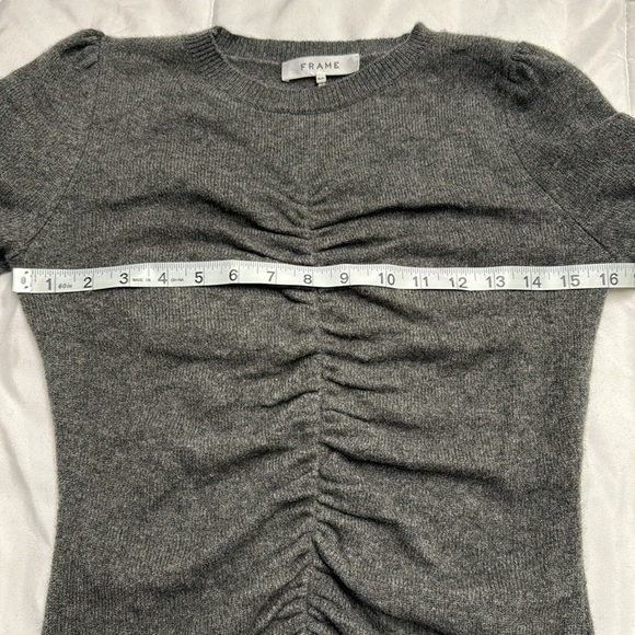 Frame Ruched Long Sleeved Sweater Small - Picture 5 of 6
